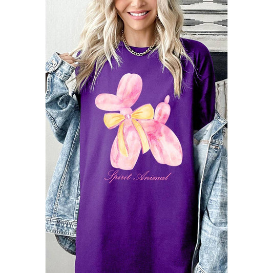 SB291 Balloon Dog Bow Graphic Tee