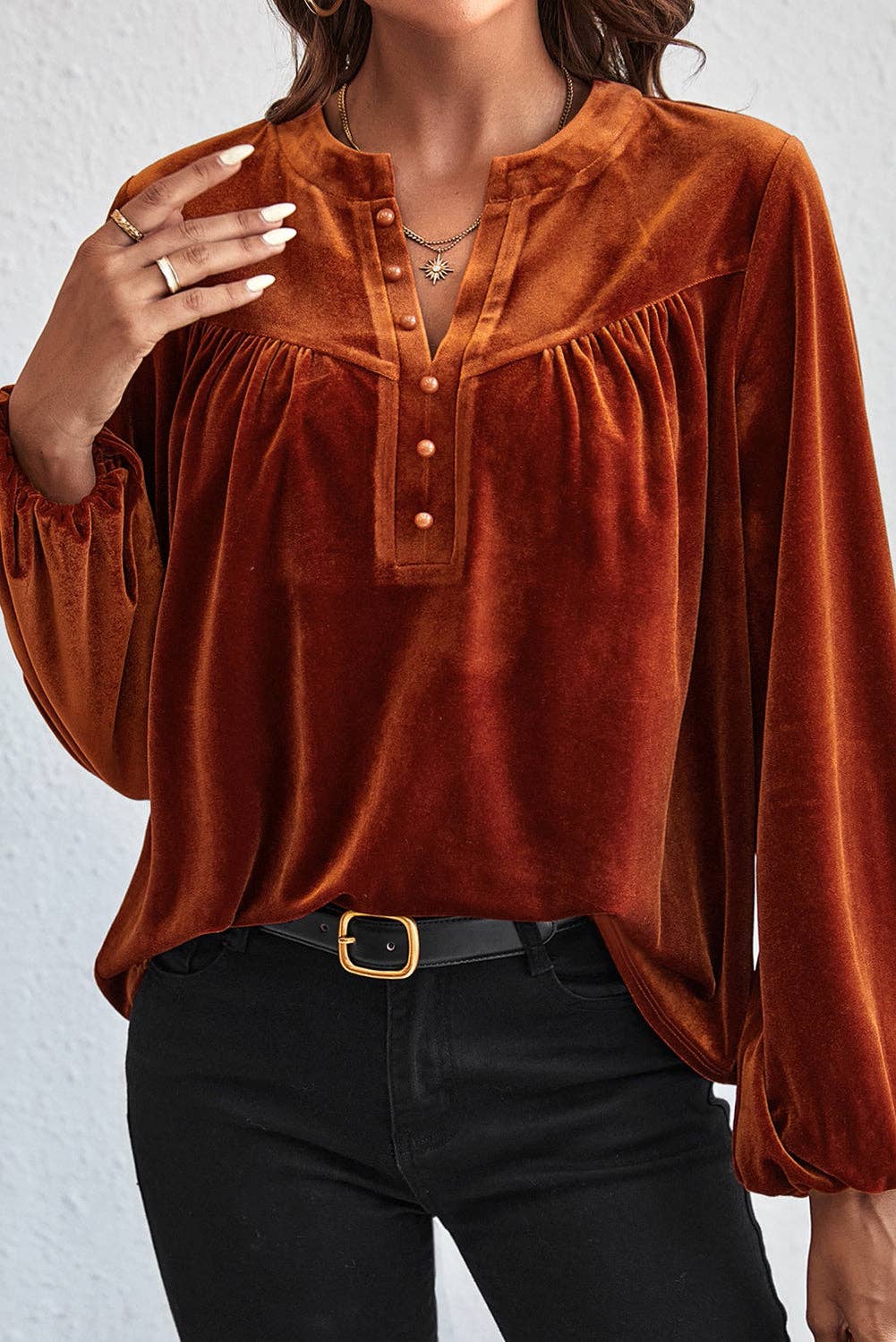 SB328 Velvet Poet Blouse