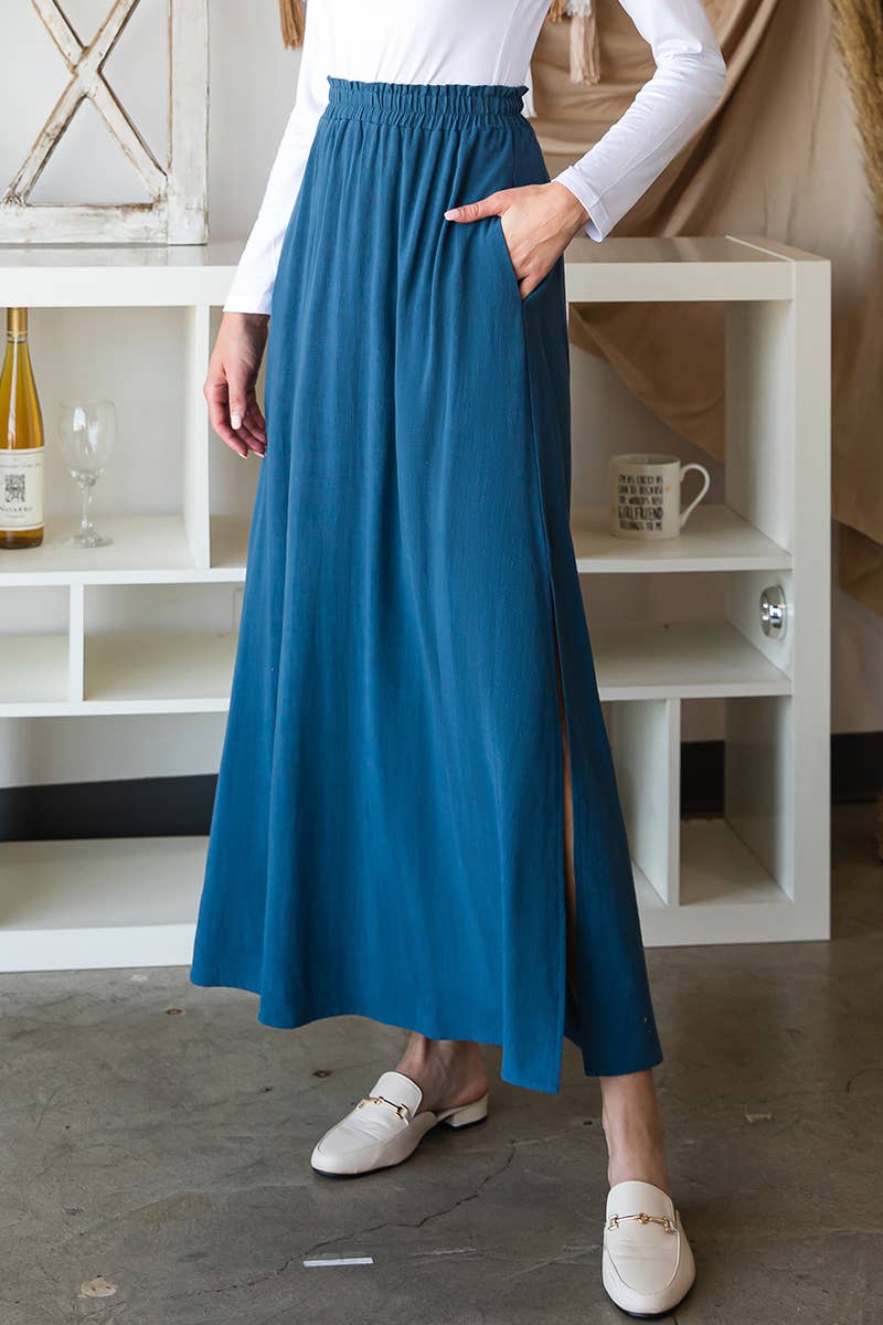 SB293 LINEN MAXI SKIRT