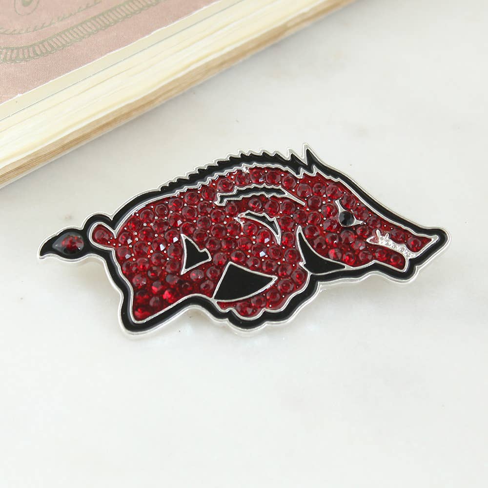 SBJ32 Arkansas Crystal Logo Pin