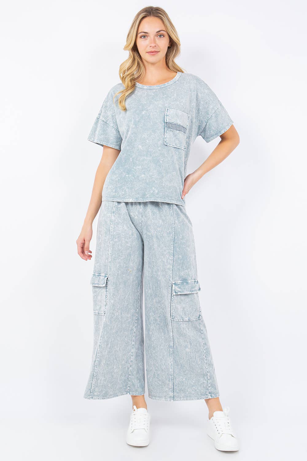 SB329 Mineral Wash Cargo Pants
