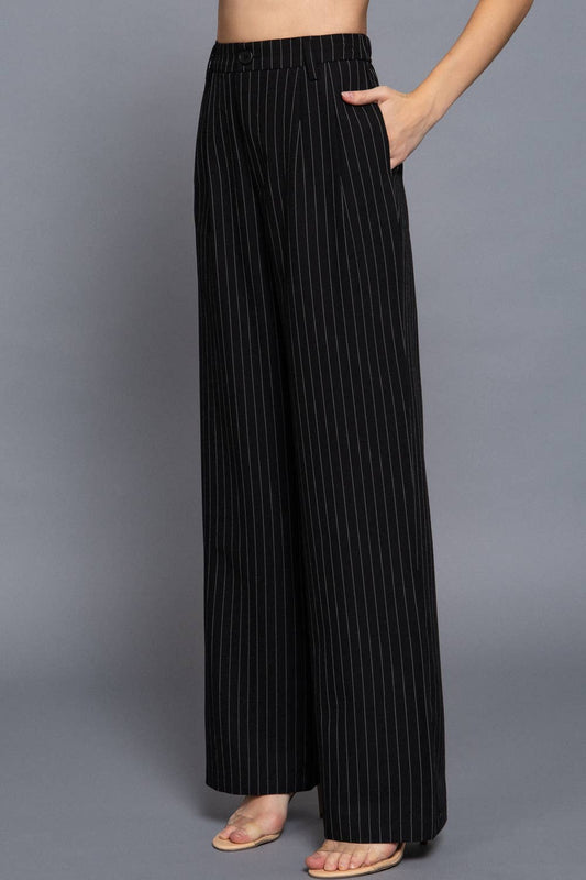 SB319 Pin Stripe Straight Trousers