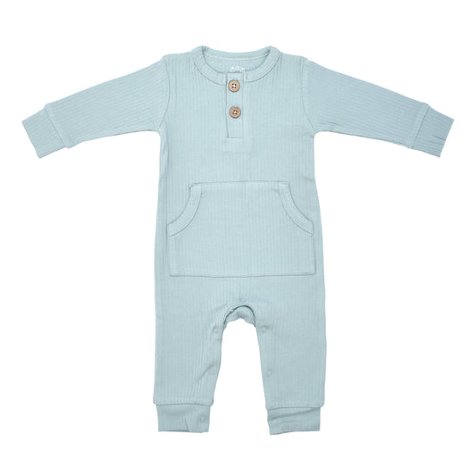 Ribbed Playsuit with Pockets