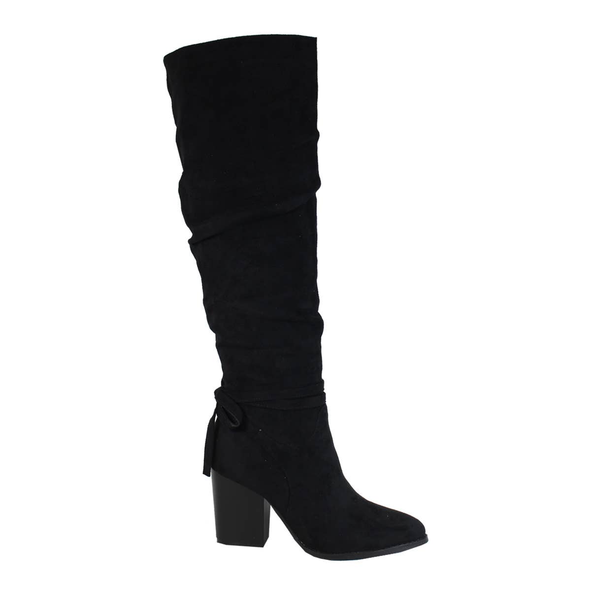 Knee High Sueded Scrunch Boots