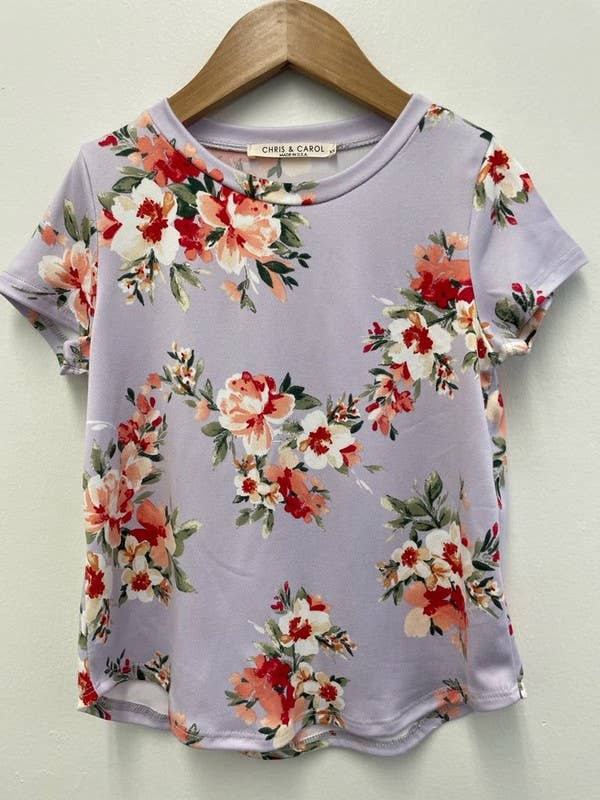 LILAC KIDS FLORAL TEE