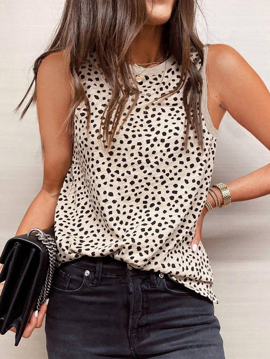 Dottie Print Knit Tank Top