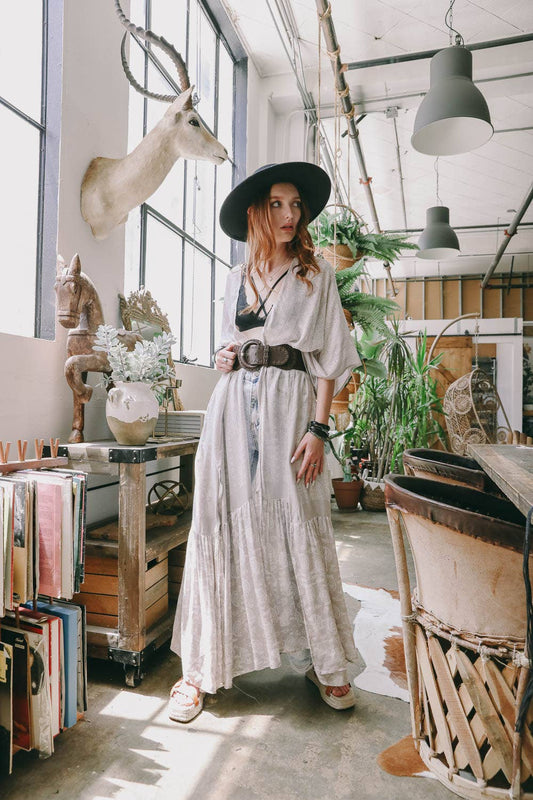 Paisley Free Flow Longline Kimono