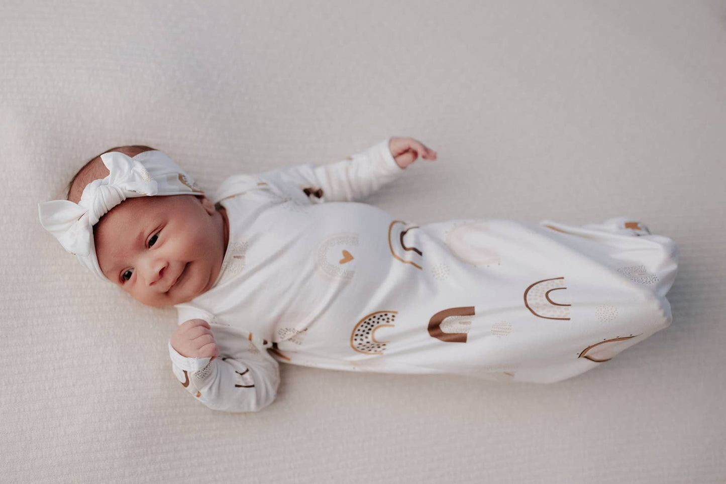 Rainbow Knotted Gown: Gown & Bow