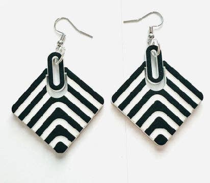 SBJ16 Diamond Stripe Earrings