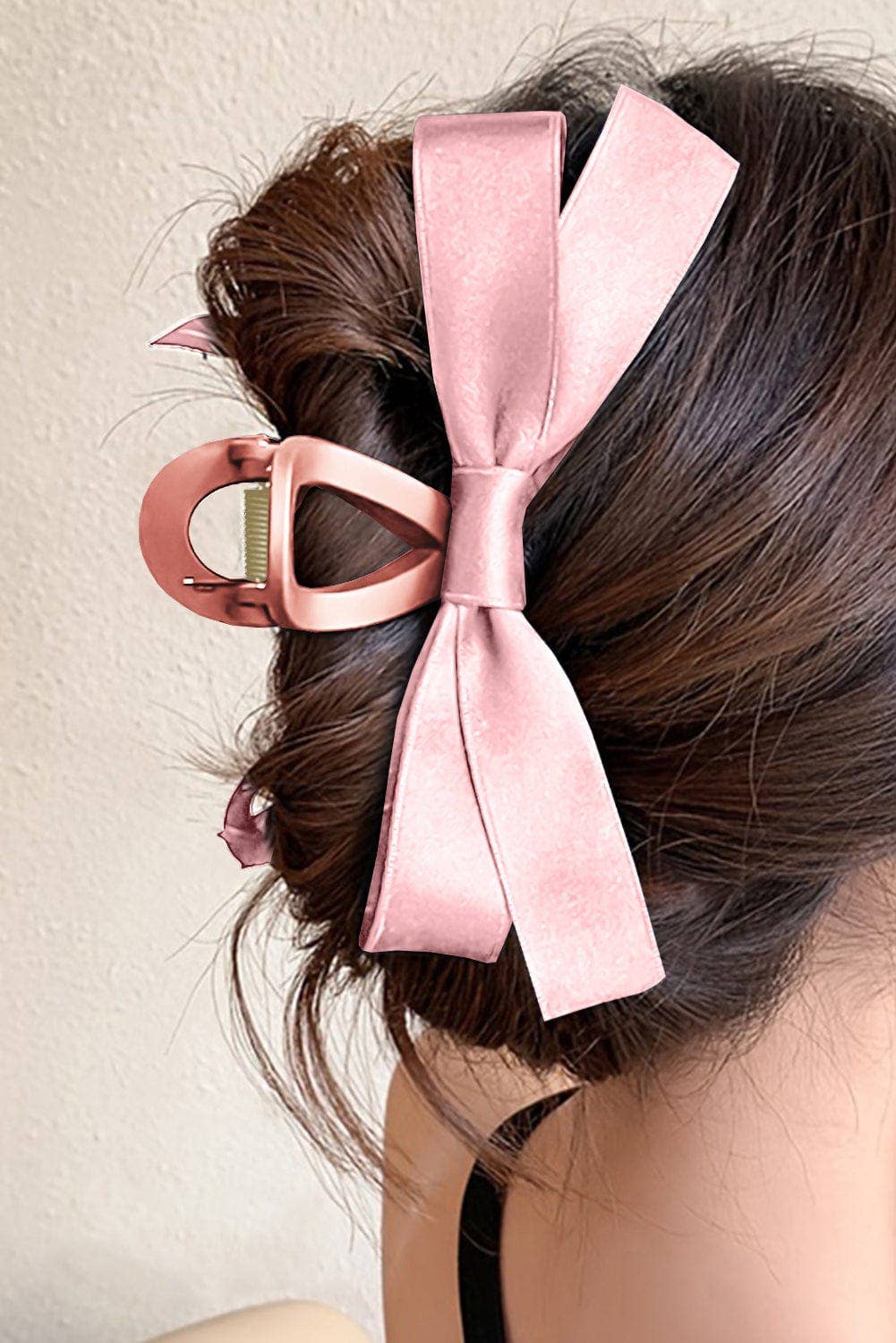 SBA3 Ribbon Bow Hair Clip: ONE SIZE / Cream