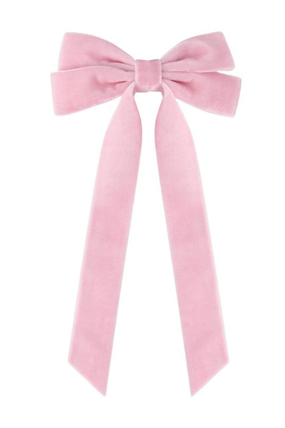 SBA1 Velvet Bow Knot Clip: ONE SIZE / Pink