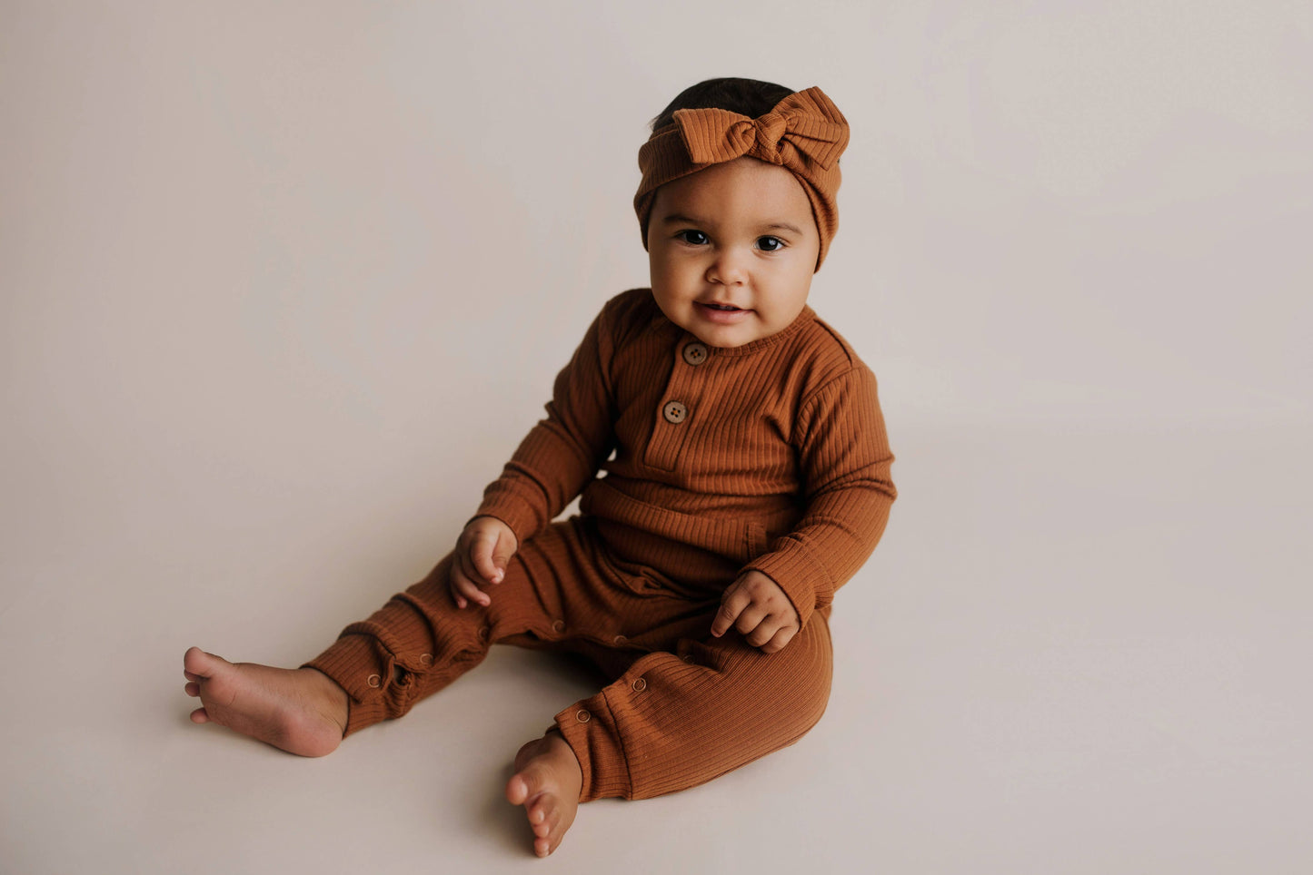 Ribbed Playsuit with Pockets and Headband