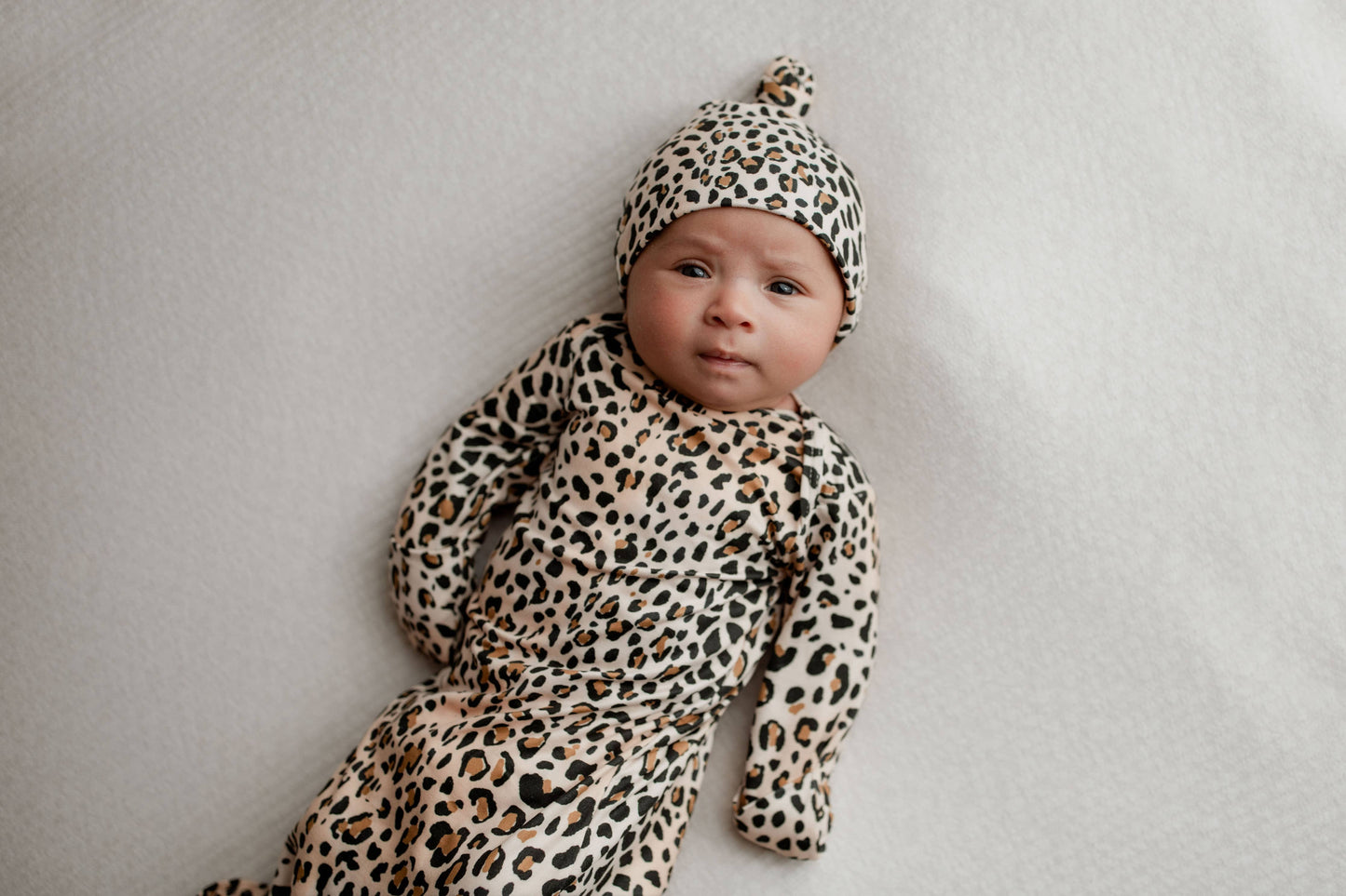Leopard Knotted Gown: Gown & Bow