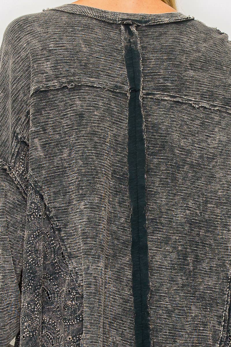 SB337 Mineral Wash Boho Top