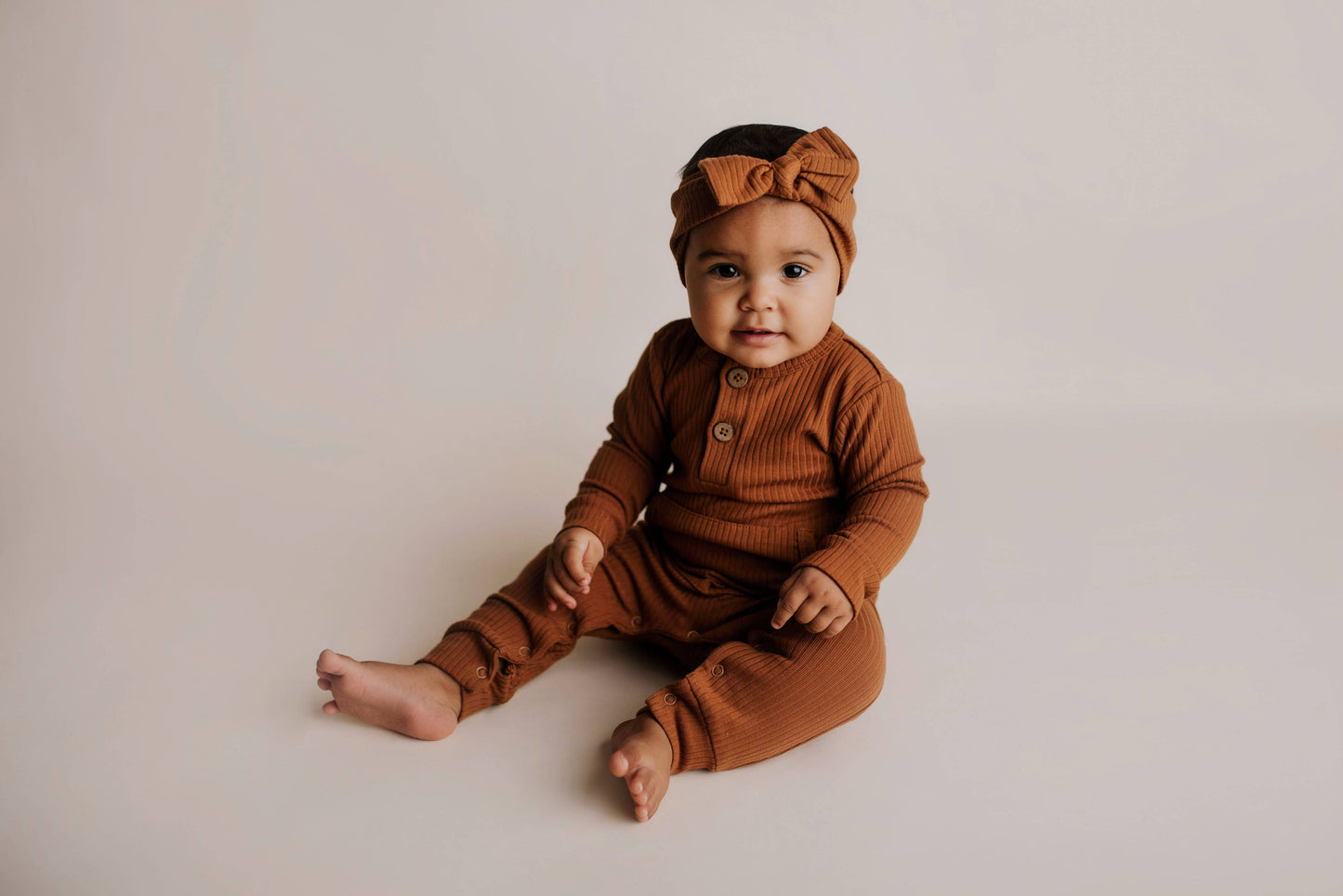 Ribbed Playsuit with Pockets and Headband