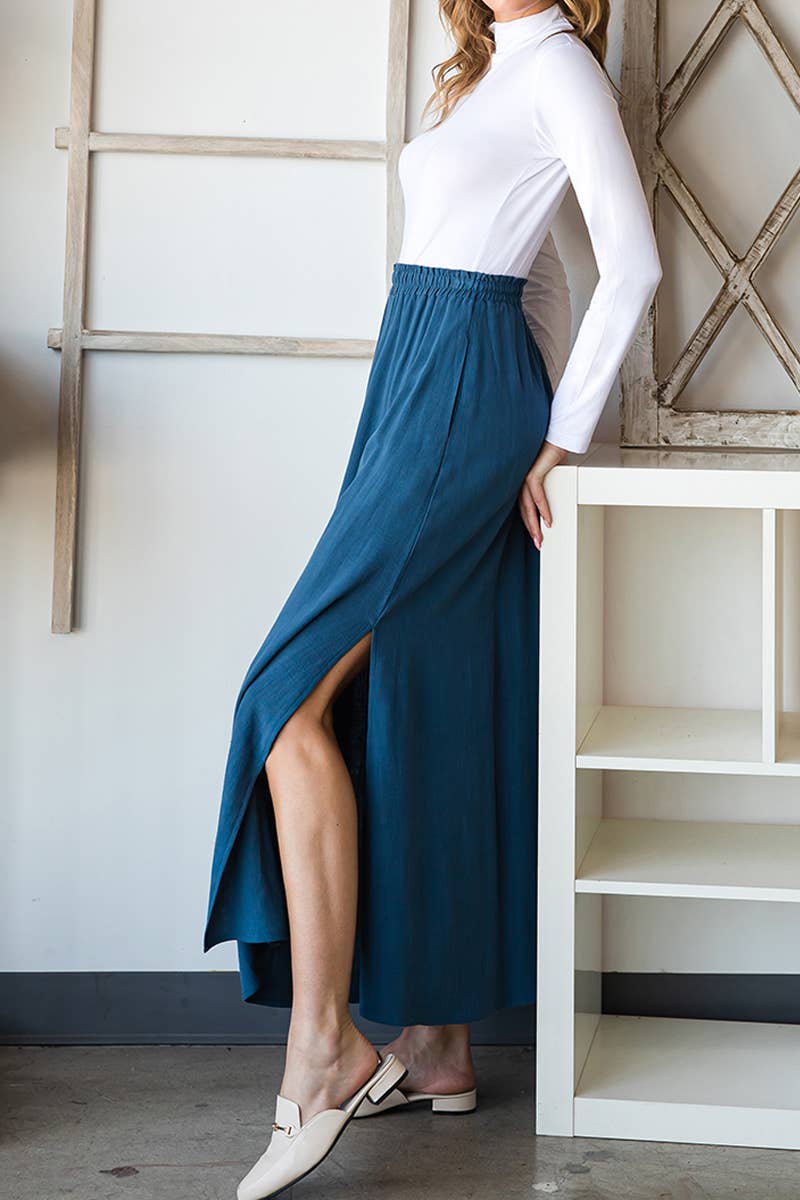 SB293 LINEN MAXI SKIRT