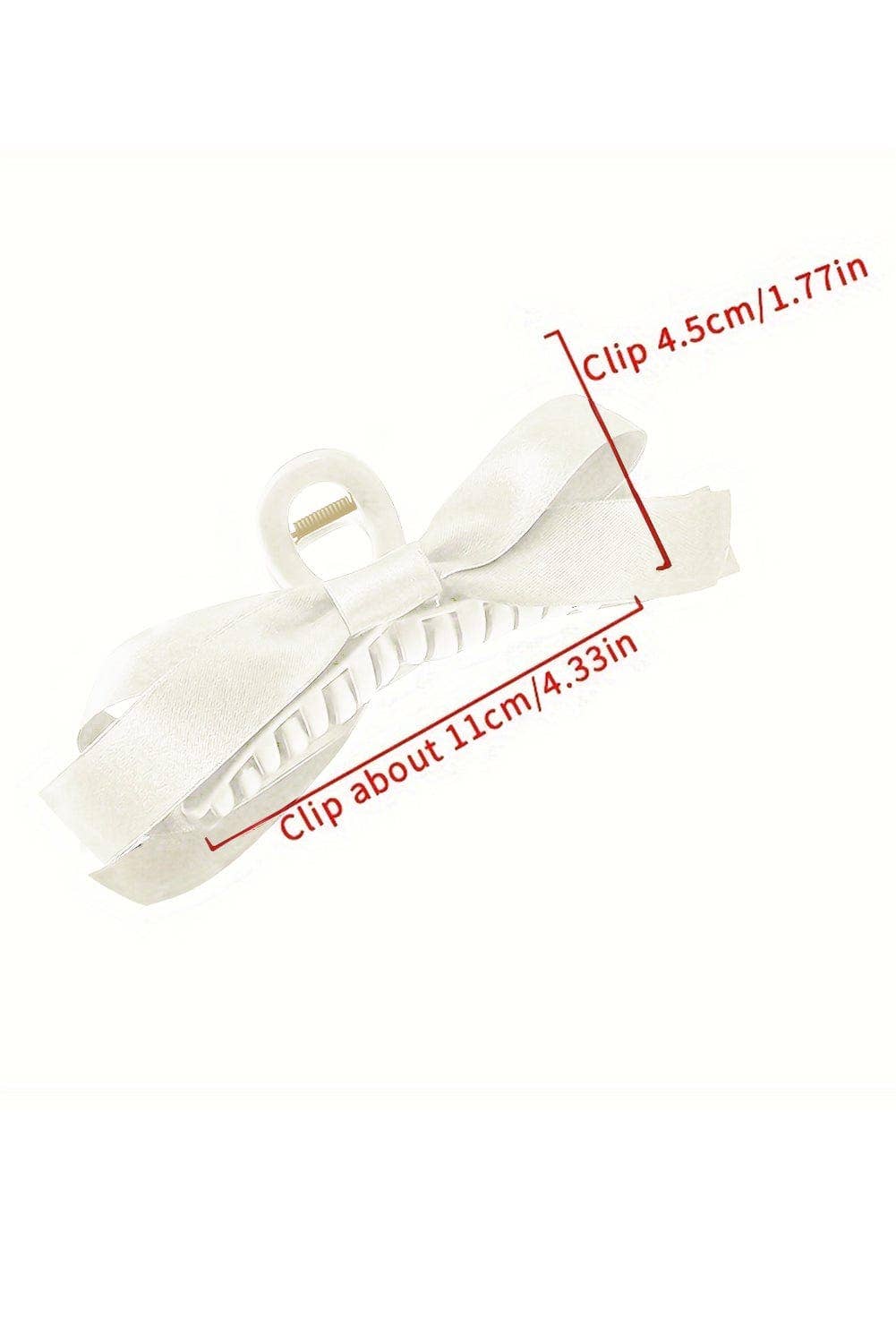 SBA3 Ribbon Bow Hair Clip: ONE SIZE / Cream
