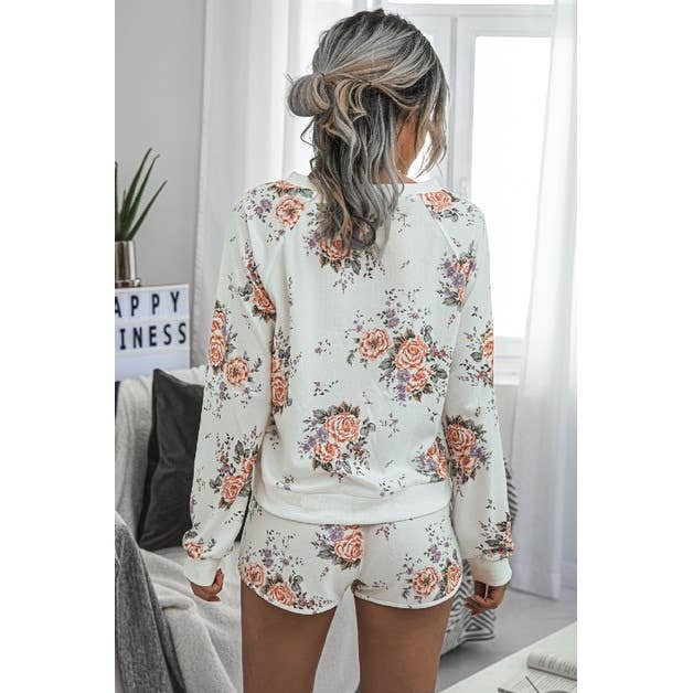 SB132 Floral French Terry Lounge Set