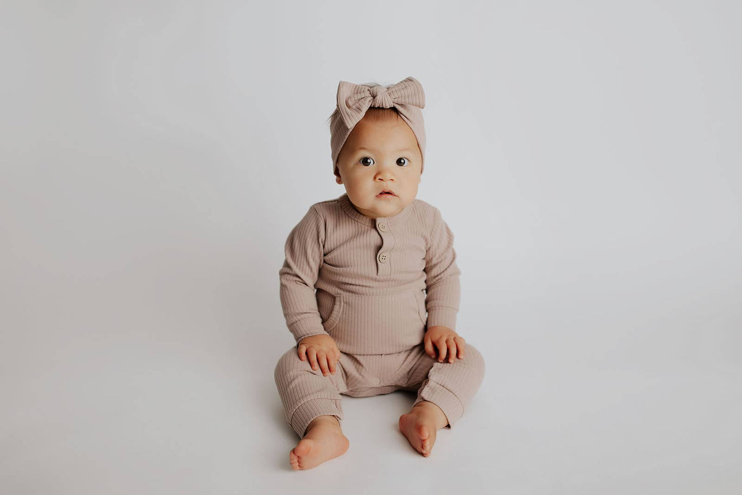 Ribbed Playsuit with Pockets and Headband