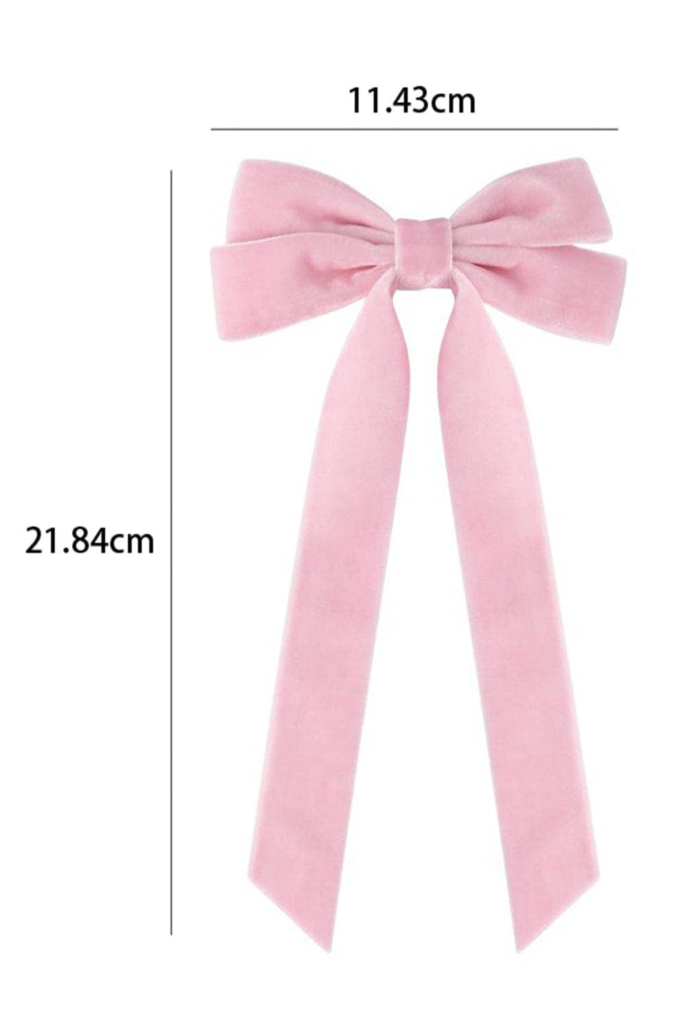 SBA1 Velvet Bow Knot Clip: ONE SIZE / Pink