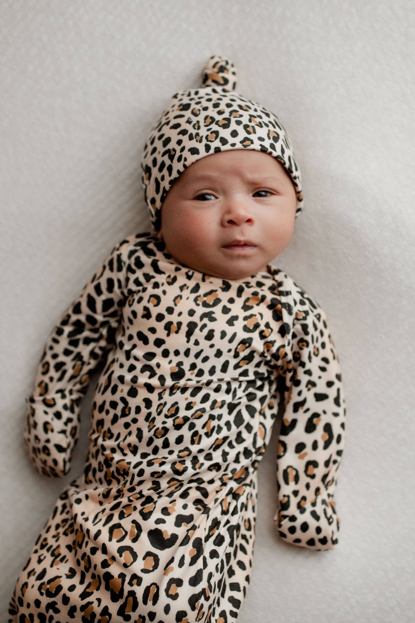 Leopard Knotted Gown: Gown & Bow