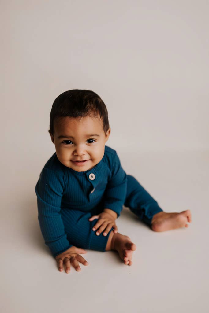 Ribbed Playsuit with Pockets