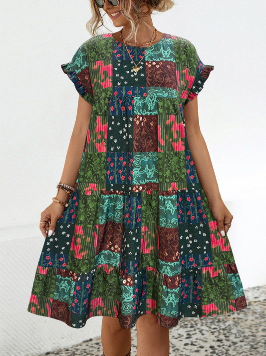 SB42 Patchwork Gardens Oversized Dress