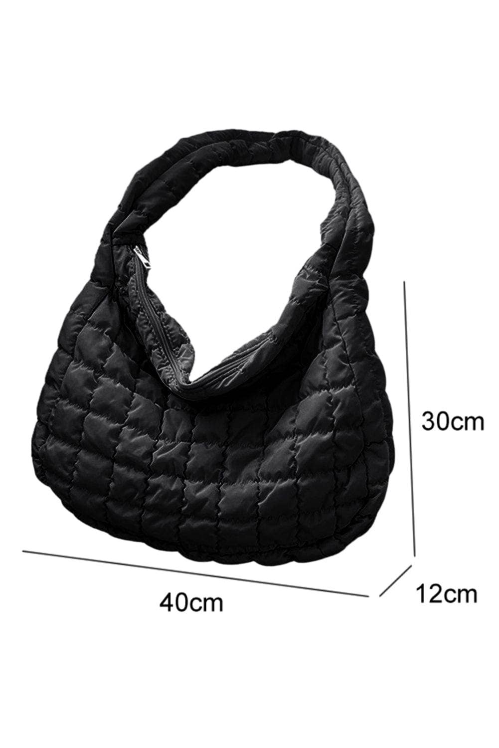 Flynn Quilted Handbag: ONE SIZE / Black