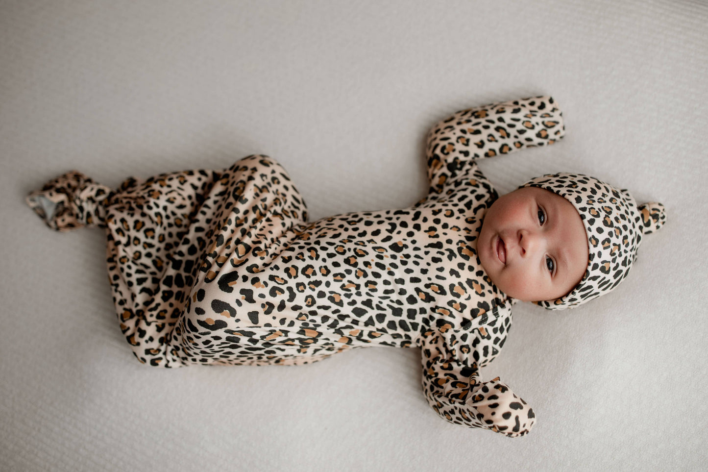 Leopard Knotted Gown: Gown & Bow