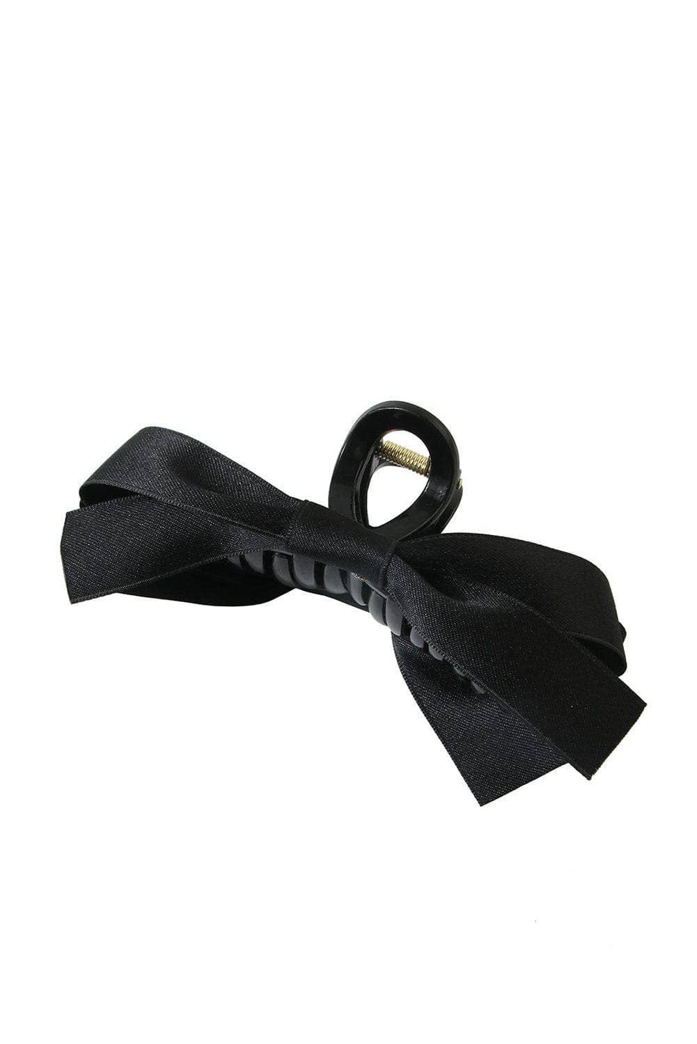 SBA2 Ribbon Bow Hair Clip: ONE SIZE / Black
