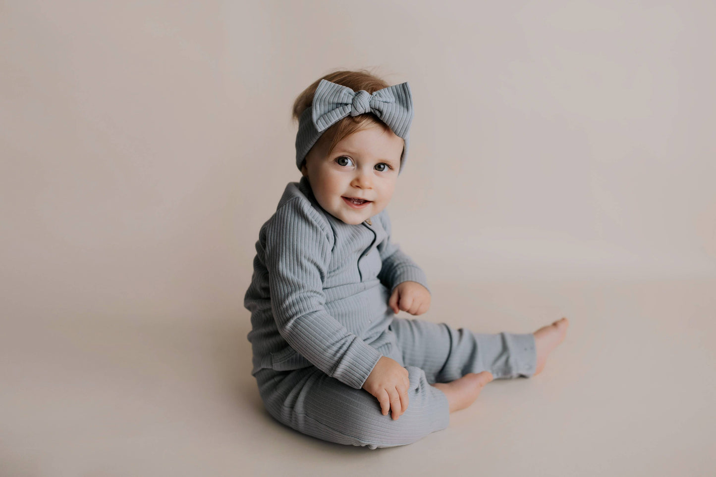 Ribbed Playsuit with Pockets and Headband