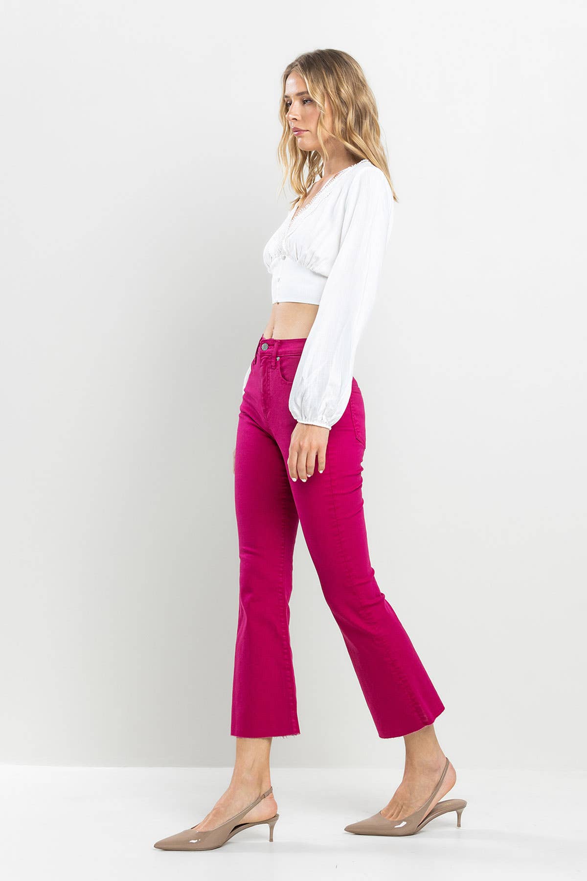 SB333 HIGH RISE KICK FLARE IN VIVA MAGENTA