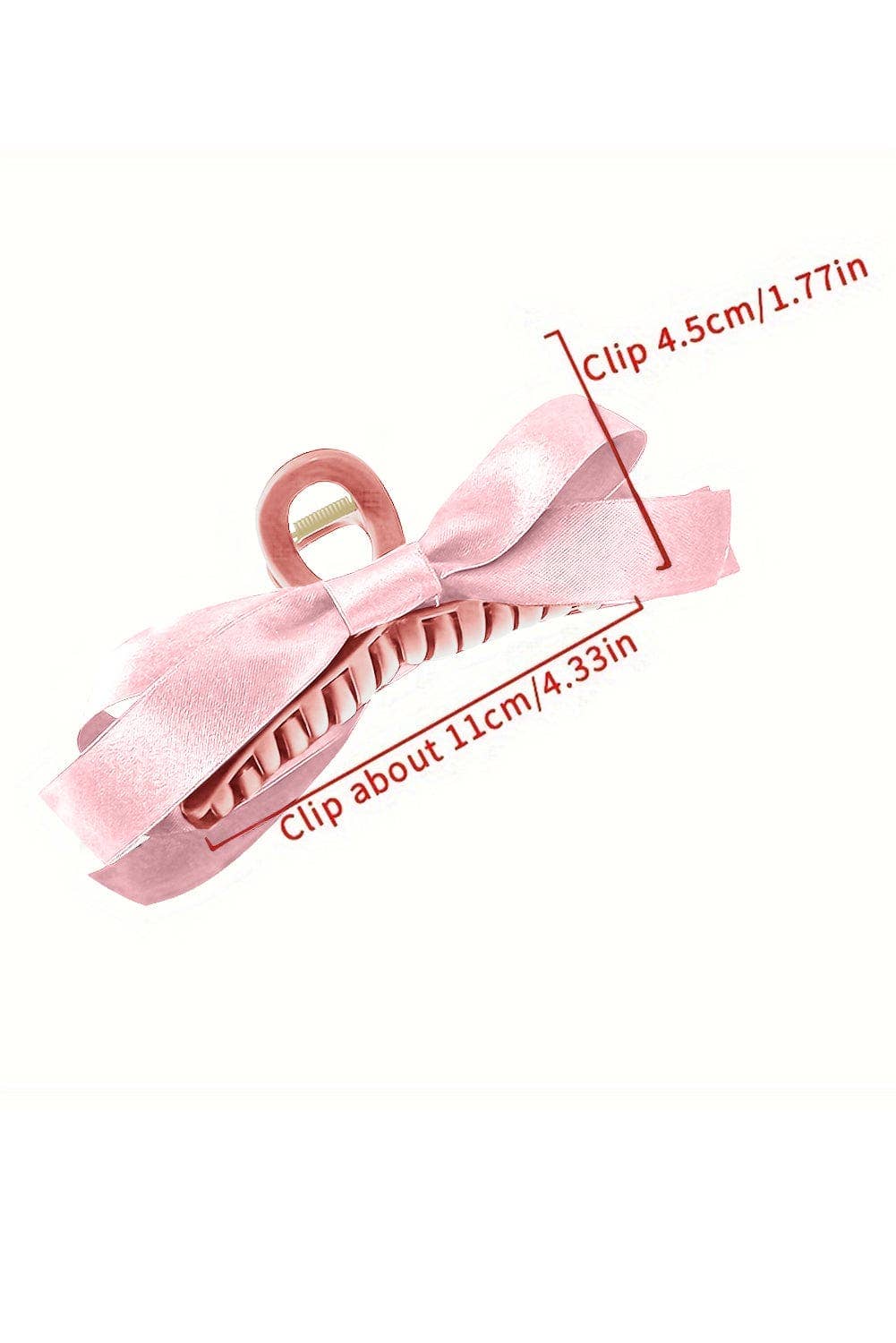 SBA3 Ribbon Bow Hair Clip: ONE SIZE / Cream