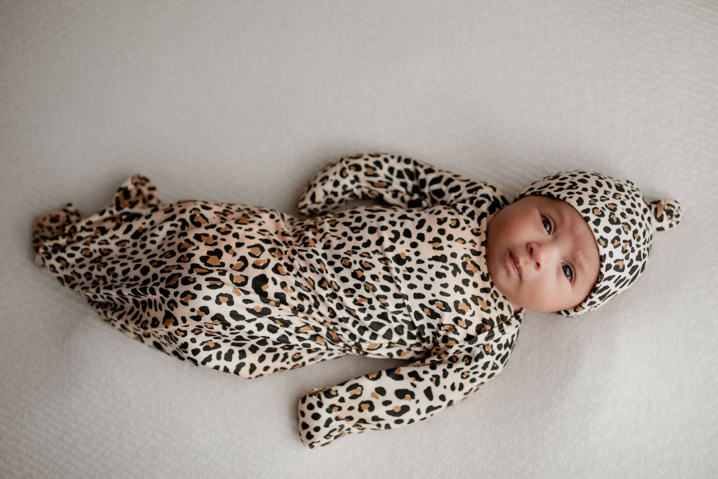 Leopard Knotted Gown: Gown & Bow