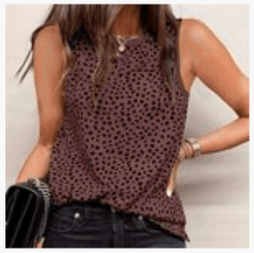 Dottie Print Knit Tank Top