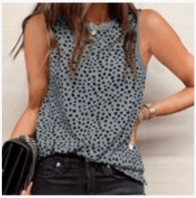 Dottie Print Knit Tank Top