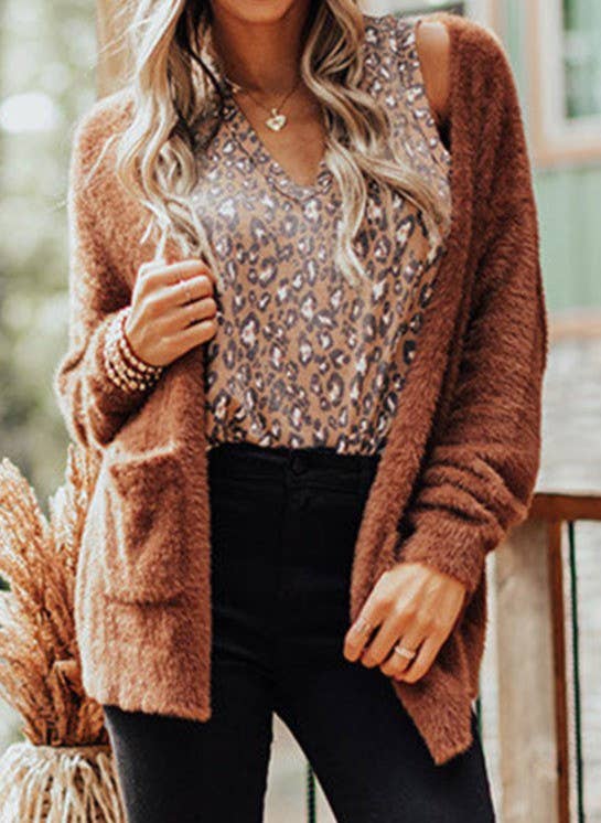 SBB548 Animal Print V-Neck Tank Top