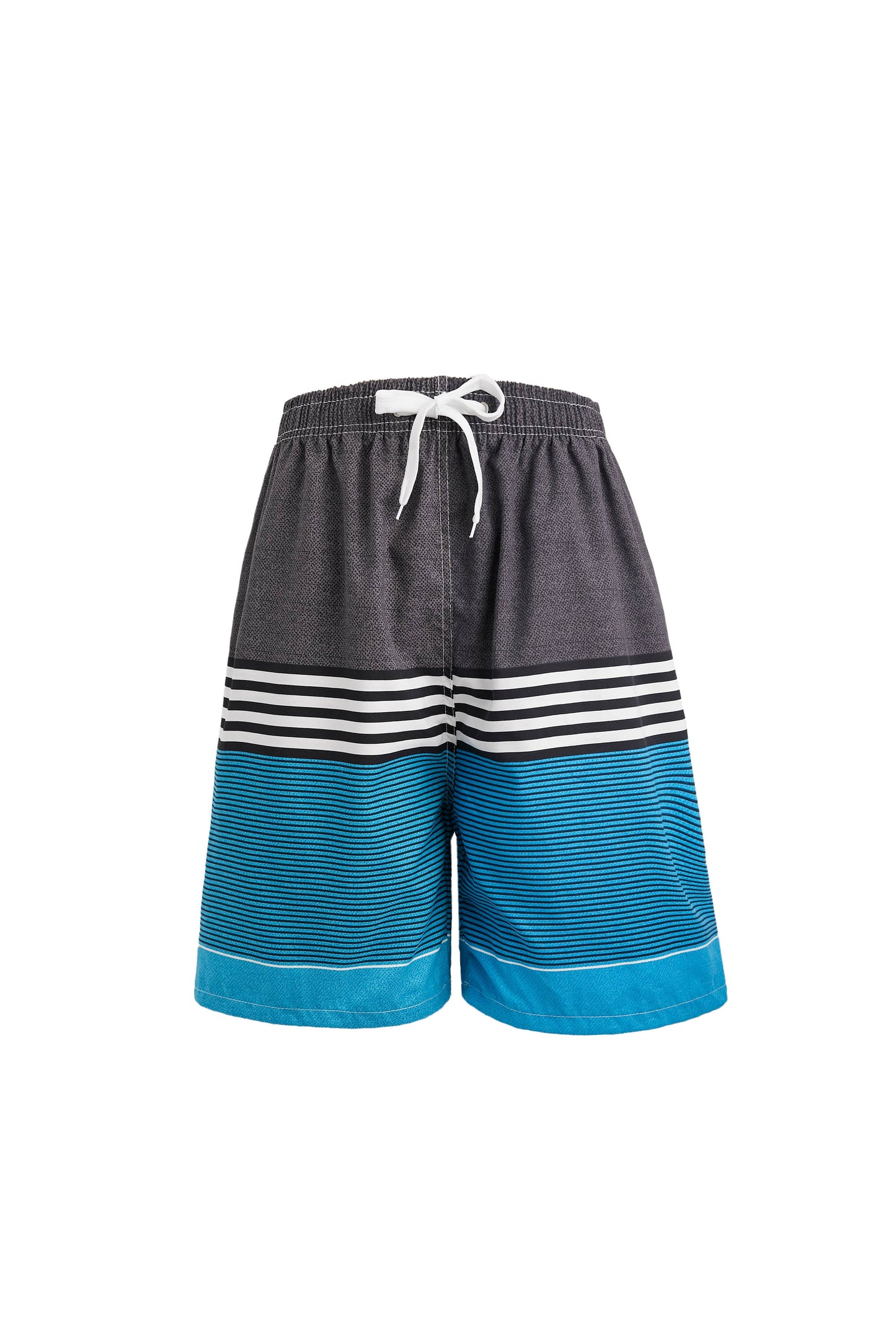 SBB512 Men's Grey-Blue Quick-Dry Swim Trunks